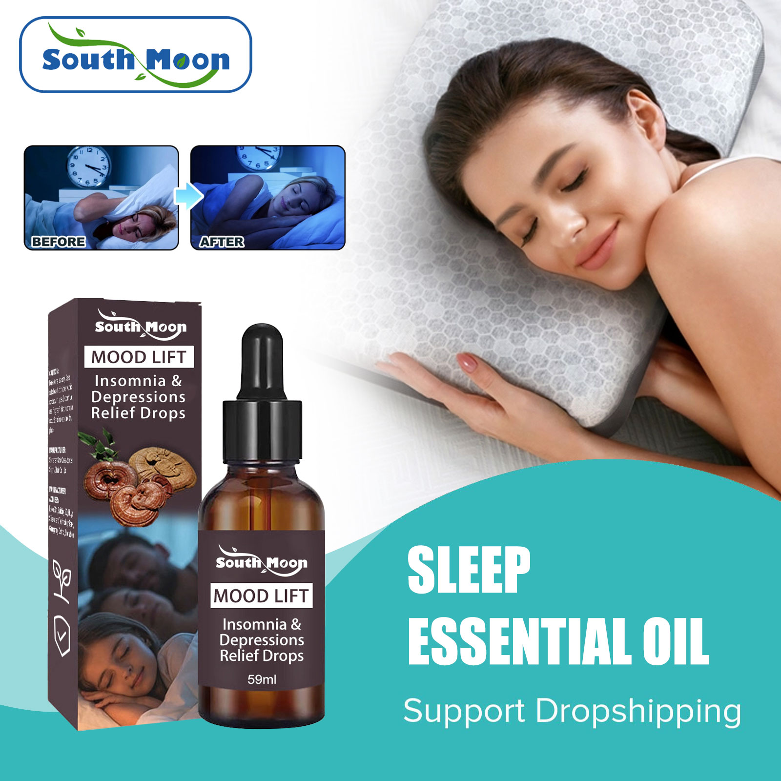 Lavender Pillow Spray - Güney ay uykusuzluk rölyef uçucu yağ