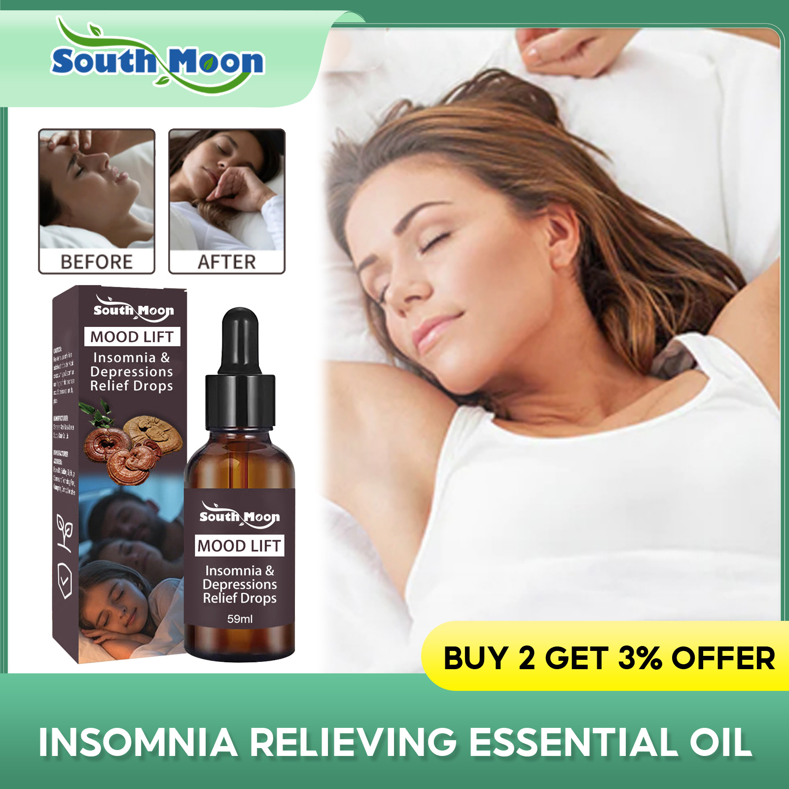 Lavender Pillow Spray - Uykusuzluk Tedavisi Damlaları Derin Uyku Baş