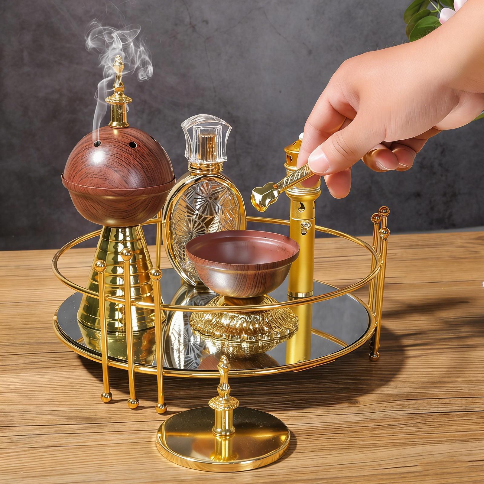 Incense Cone Holder - Uzun Saplı Metal Küçük Klipsli Tütsü