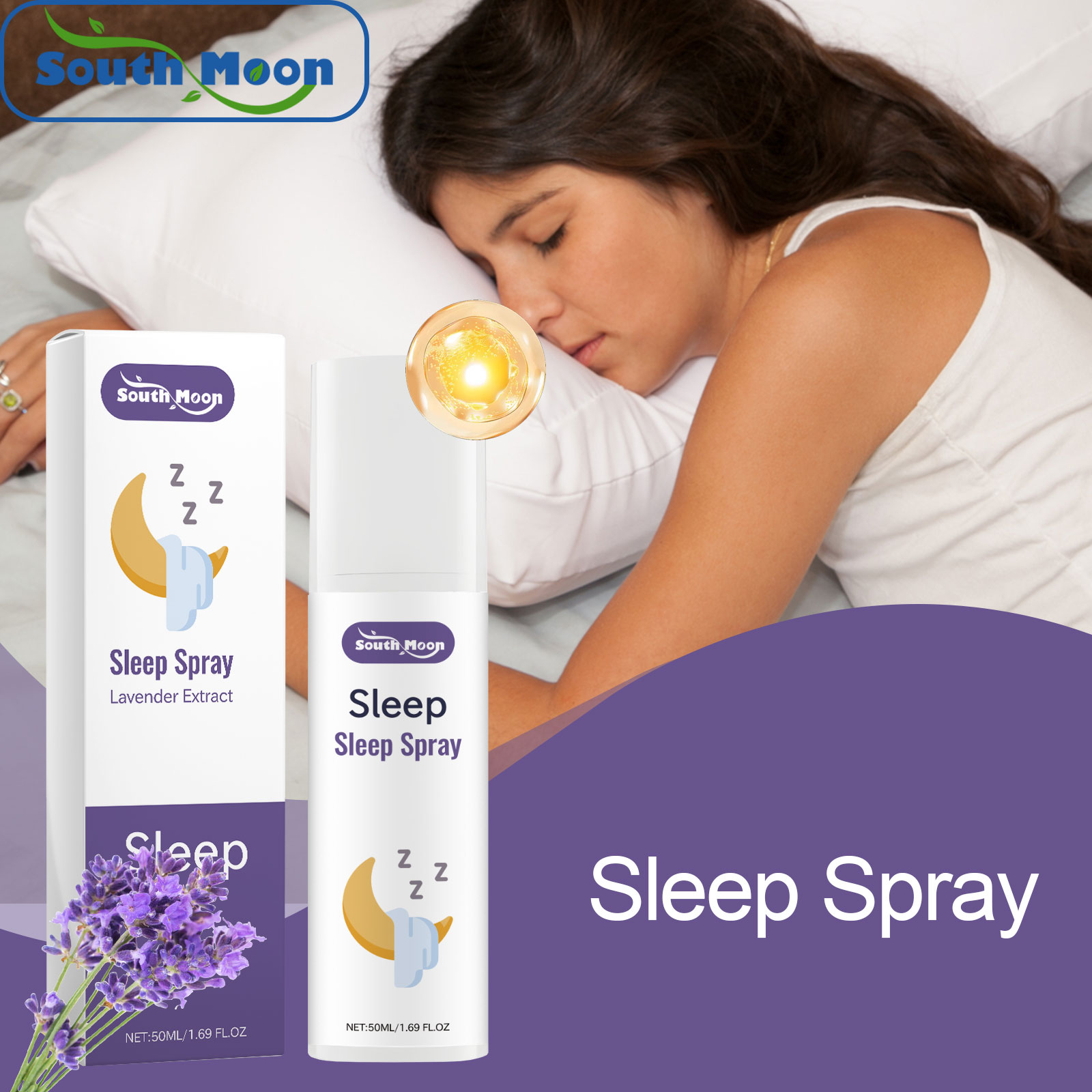 Lavender Pillow Spray - Lavanta Uyku Spreyi Uyuyan Durumda Olun