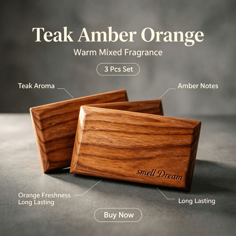 Home Fragrance Verbena - Araba Kokusu Tik Ağacı Amber Portakal
