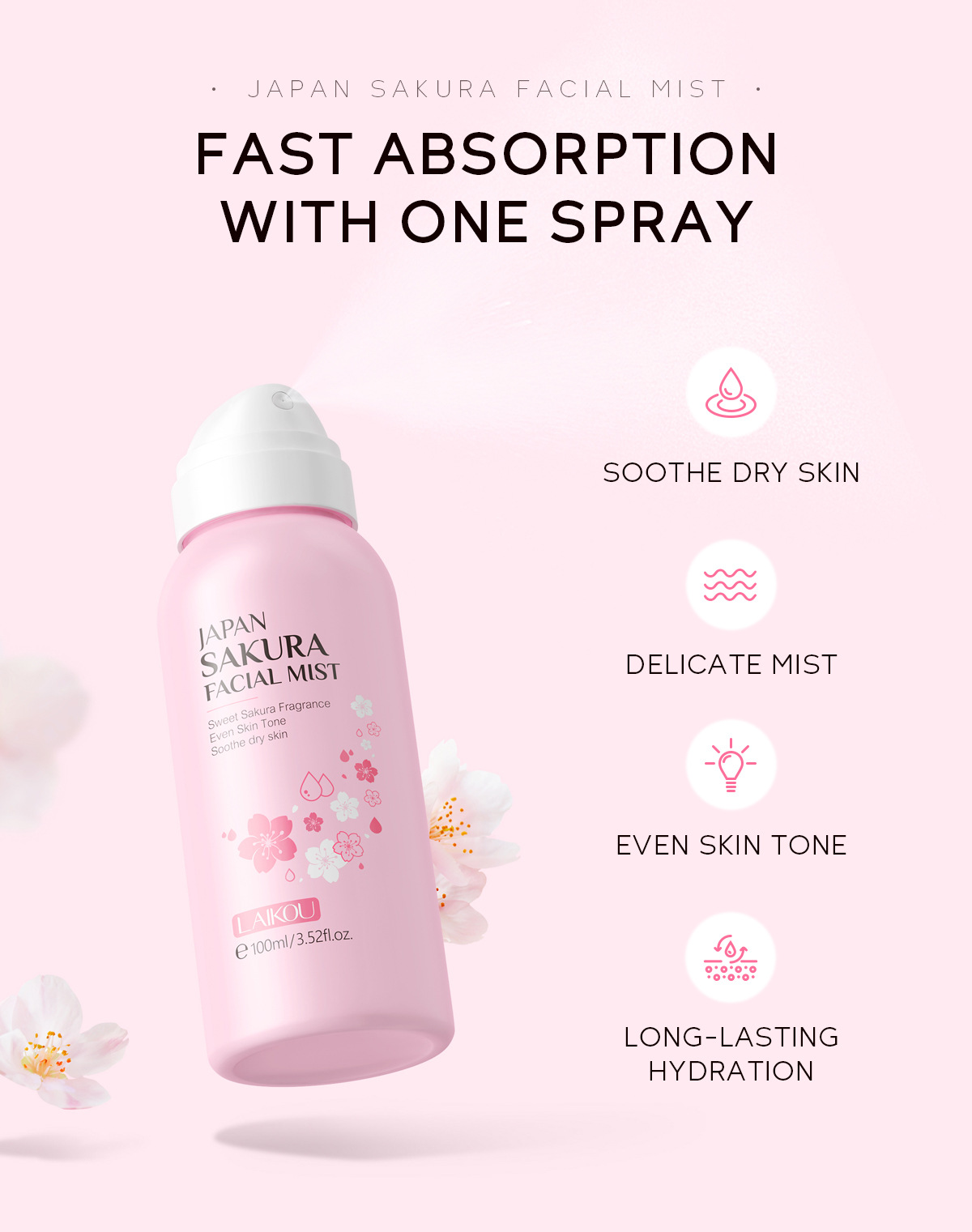 LAIKOU Sakura Yüz Mist Parlatı - Lavender Pillow Spray incelemesi ve fiyatı