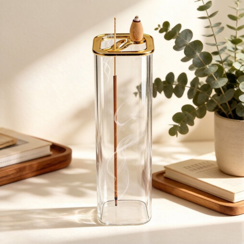 Metal ve Camdan Çift Taraflı T - Incense Cone Holder incelemesi ve fiyatı