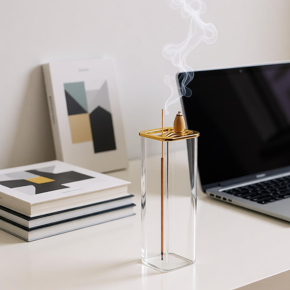Metal ve Camdan Çift Taraflı T - Incense Cone Holder incelemesi ve fiyatı